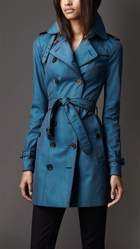 mens blue burberry shimmer mac coat|burberry trench coat women.